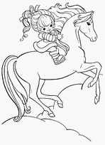 coloriage charlotte etoile sur son cheval